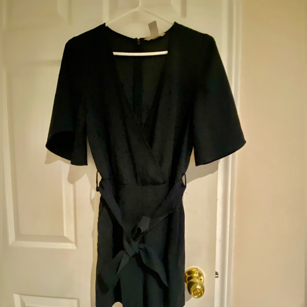 H&M navy blue romper with belt